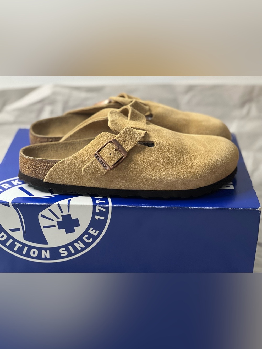 Birkenstock Boston X Free People in Latte Cream Size 39 NIB - Picture 2 of 11